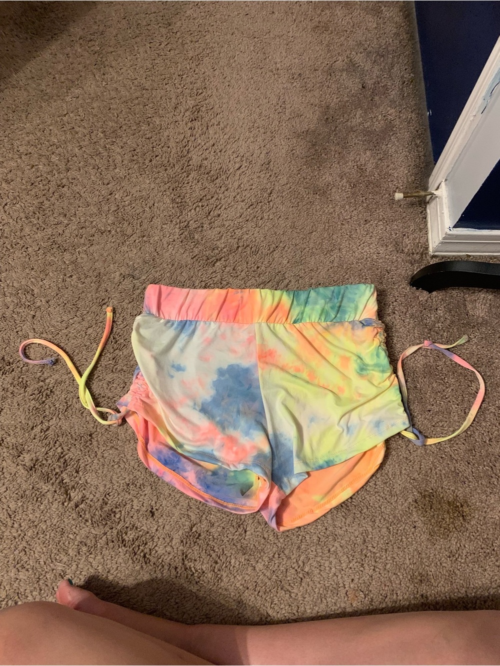 Forever 21 Kids Tie-Dye Swim Coverup Shorts - Multicolor Pastels